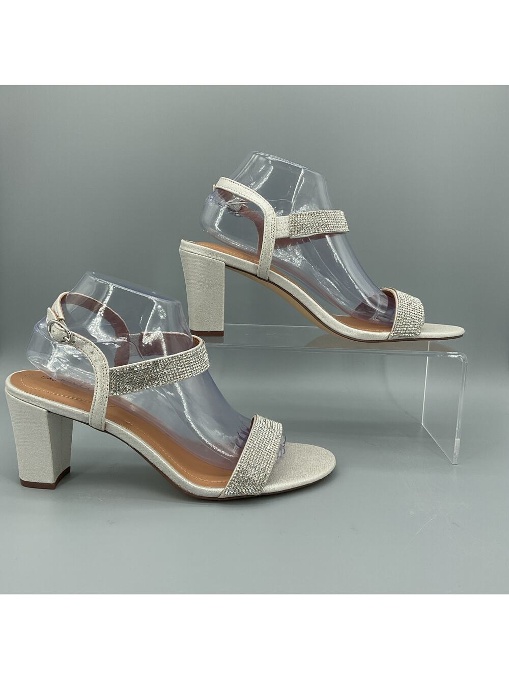 NEW Style & Co Women’s Bonitaa Embellished Slingback Sandals Silver Size 9.5M